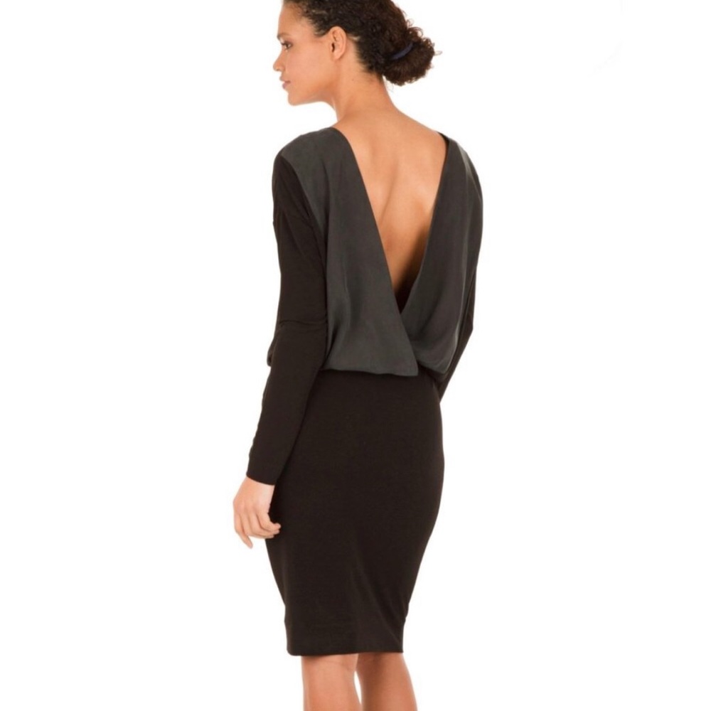 MALENE BIRGER Open Back Black Silliana Dress LBD Little Black Dress Sz M - Picture 4 of 10